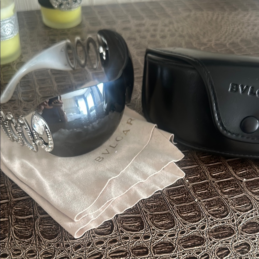 Bulgari Reflective Silver Sunglasses